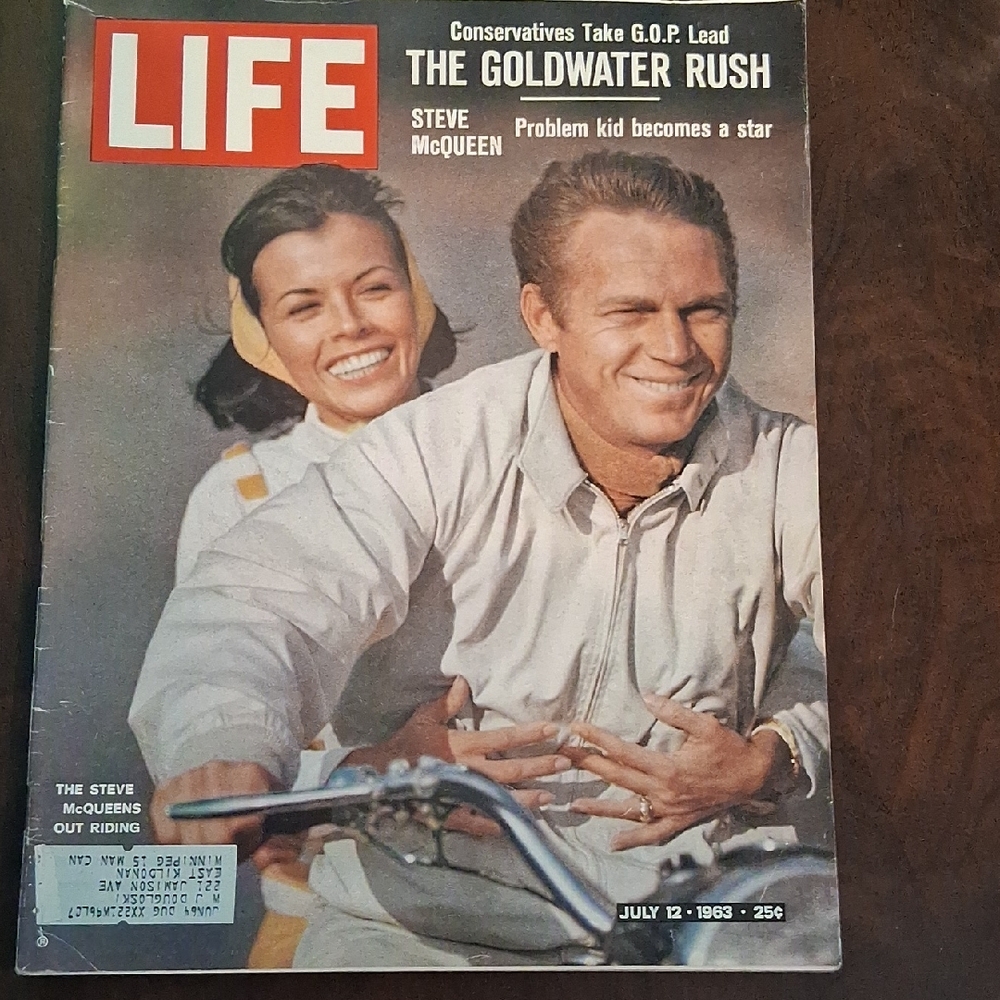 July 1963! LIFE Magazine - Steve McQueen, Goldwater Rush